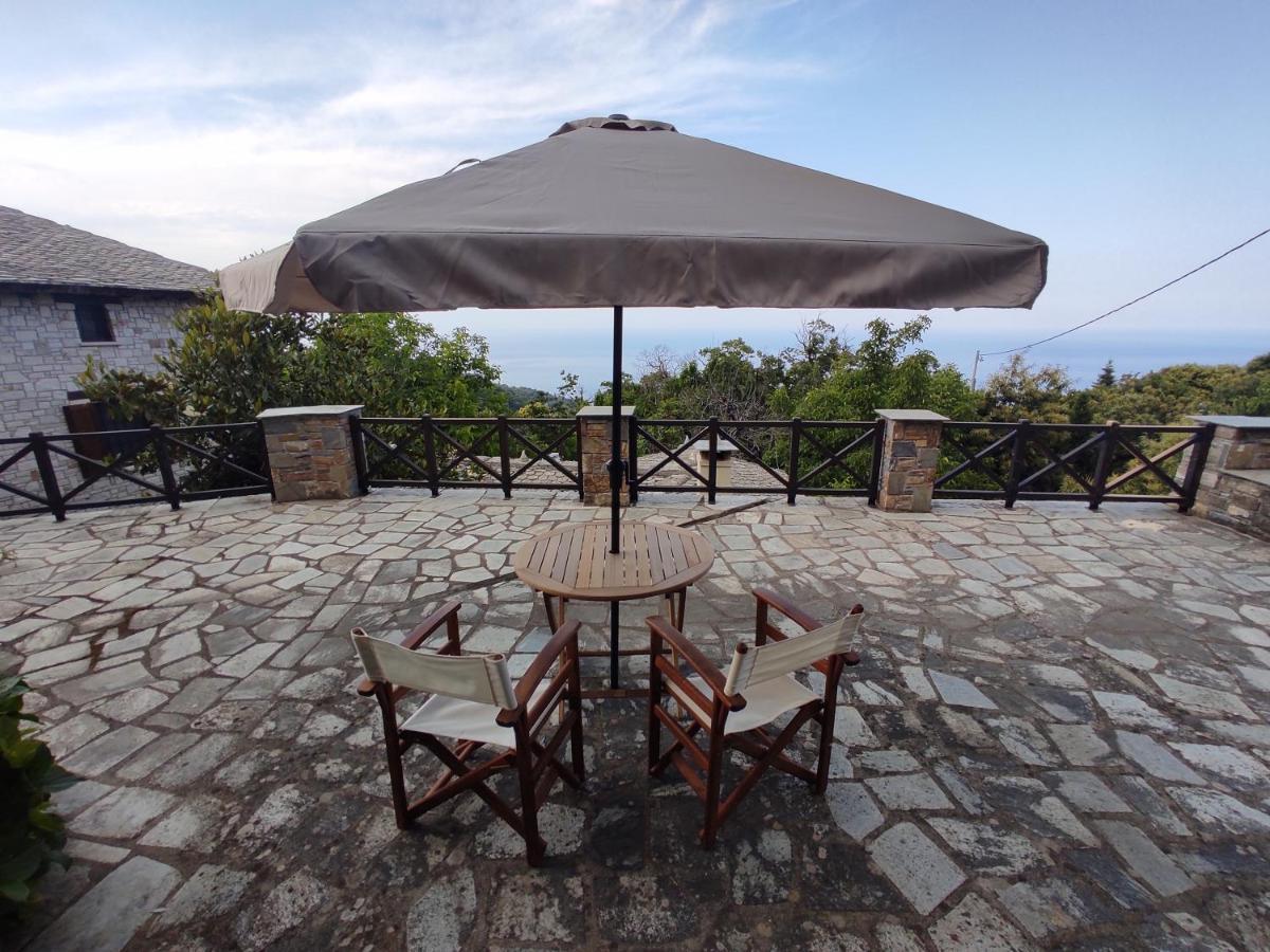 Cozy Blue Stone House With A Great Sea View. Villa Tsagarada Ngoại thất bức ảnh